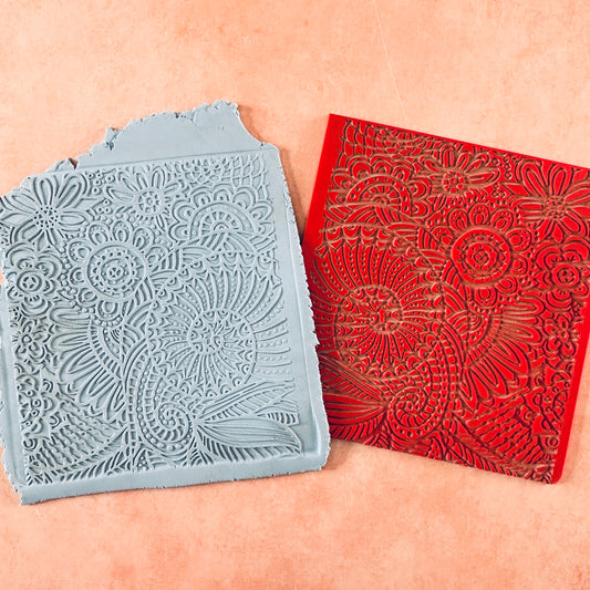 Spiral Snails Texture Mat rubber Stamp for polymer clay paper Gelli plate and resin ZIA