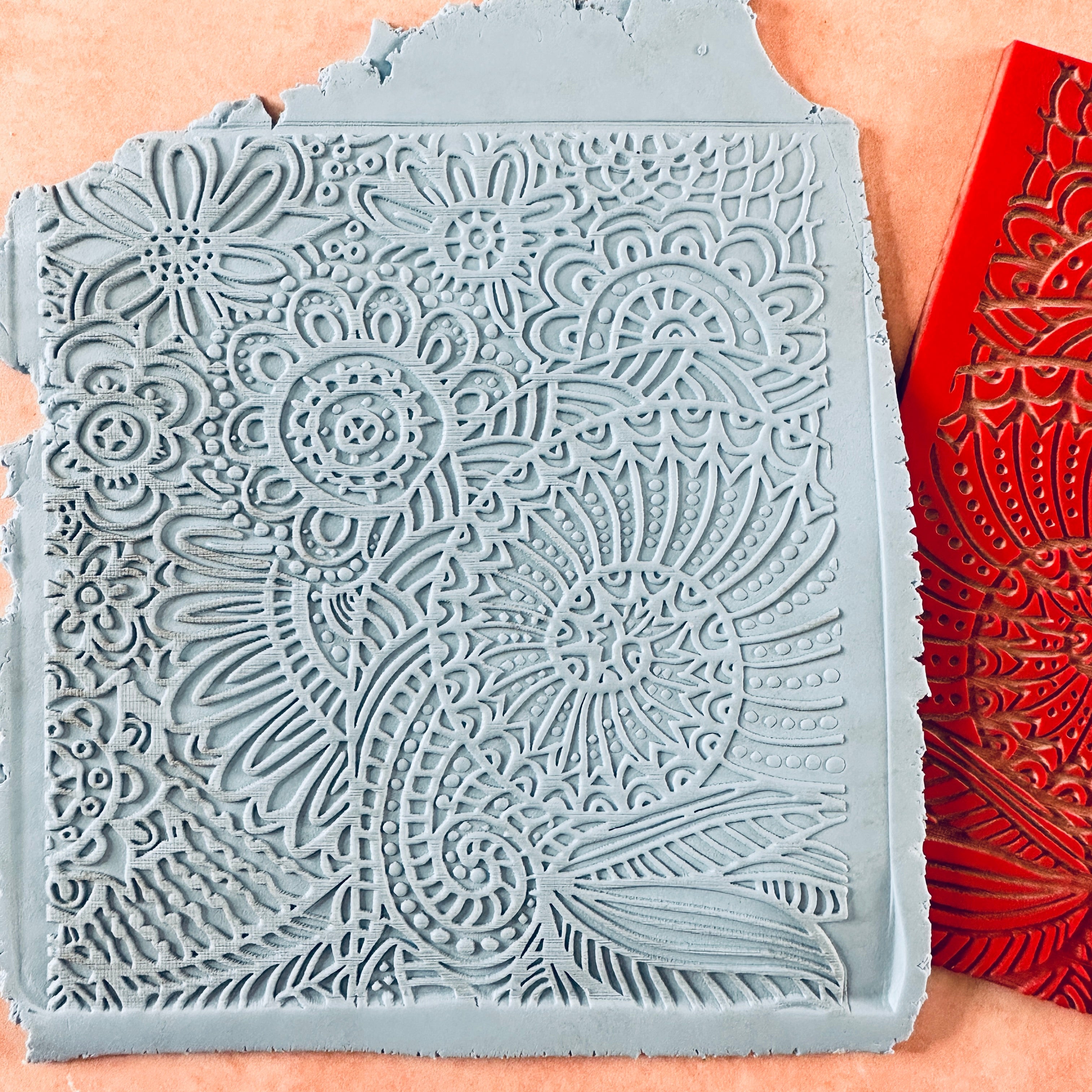 Sunflower Texture mat for polymer clay, Polymer Clay Rubber Texture mat,  Texture Tile mats, Fimo, Sculpey, Cernit #507