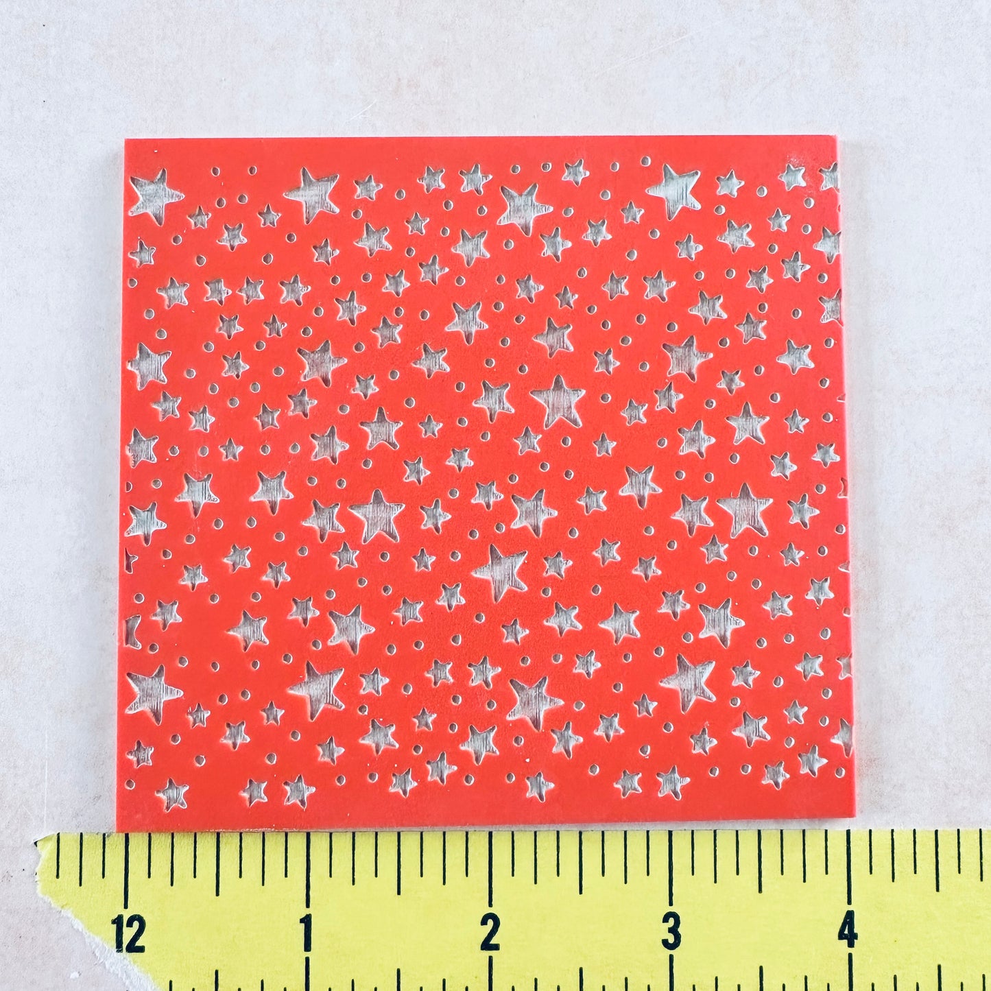 Starry Stars Celestial Rubber Stamp polymer clay Texture Sheet Mat Halloween