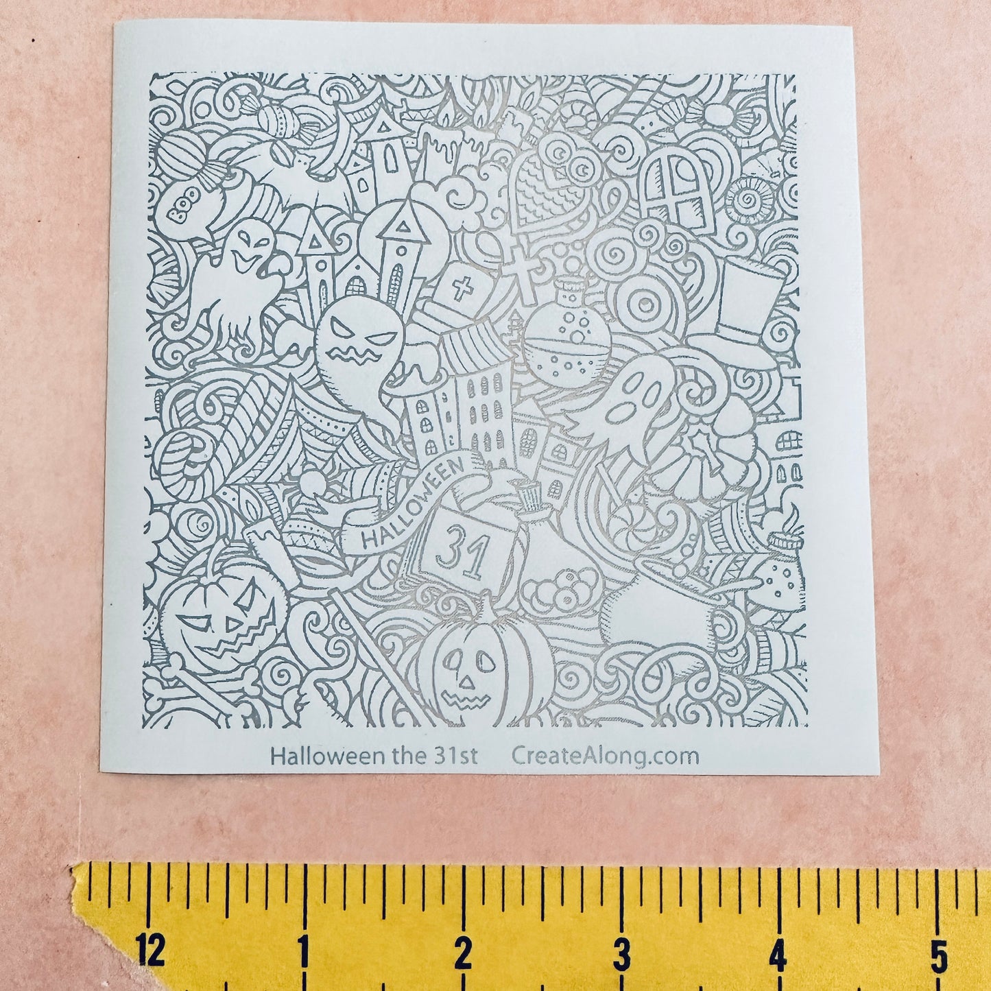 Halloween the 31st pumpkin bat Skull Silk Screen Stencil for Polymer Clay, Art Jewelry, Mixed Media