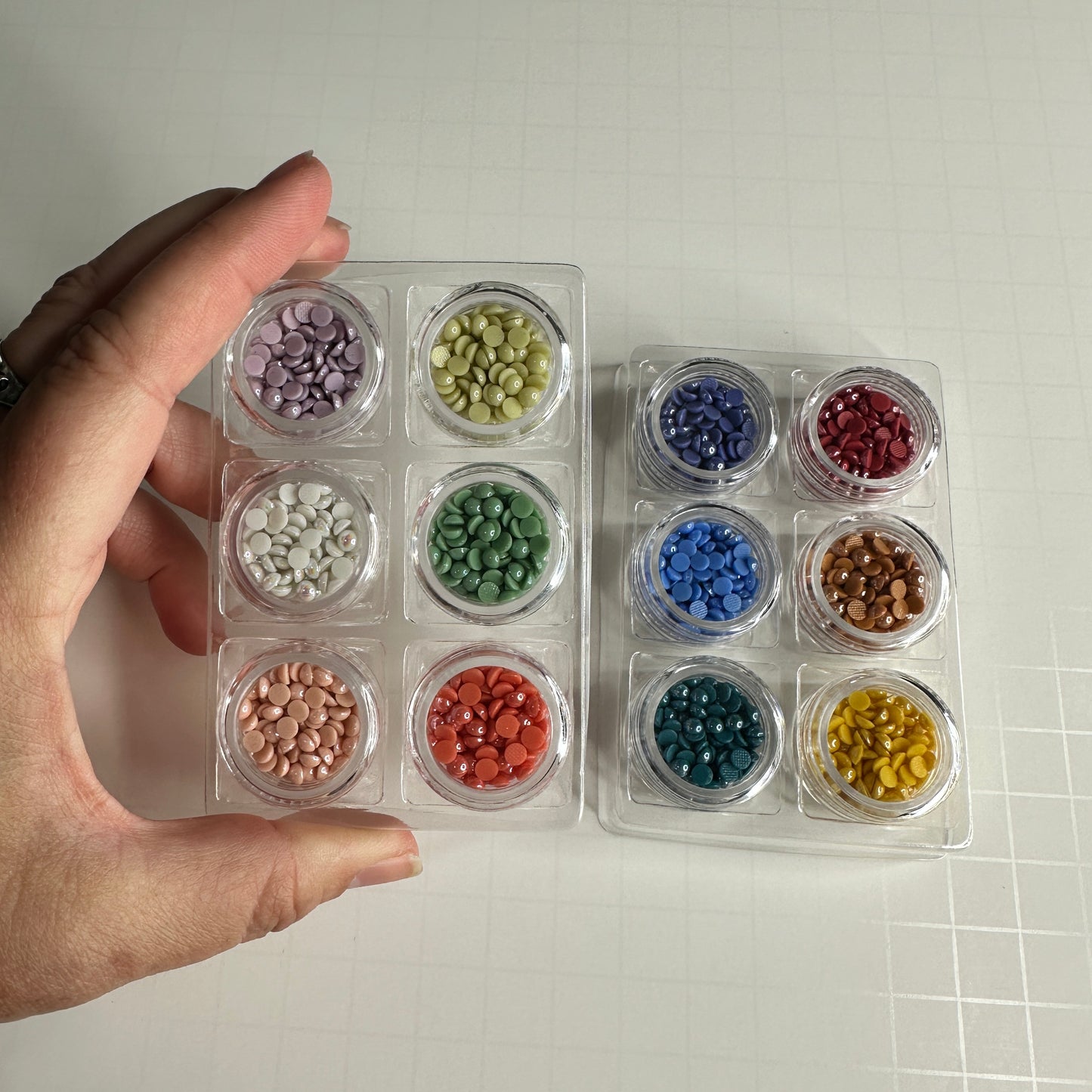 Candy Dots Ceramic Cabochon Hot Fix (Spring Fling & Circus Tent Sets) 4mm Bake-able Shiny Buttons