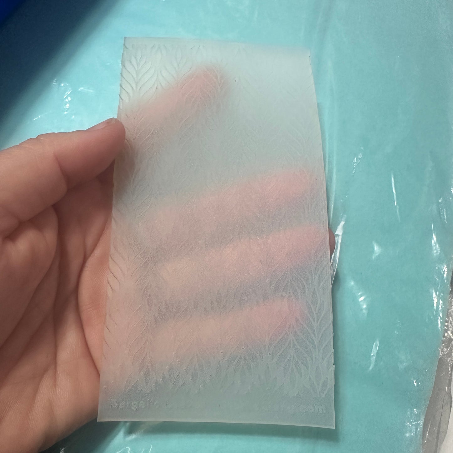 Bargello Leaves Texture Mat Silicone rubber Stamp for polymer clay paper Gelli plate and resin