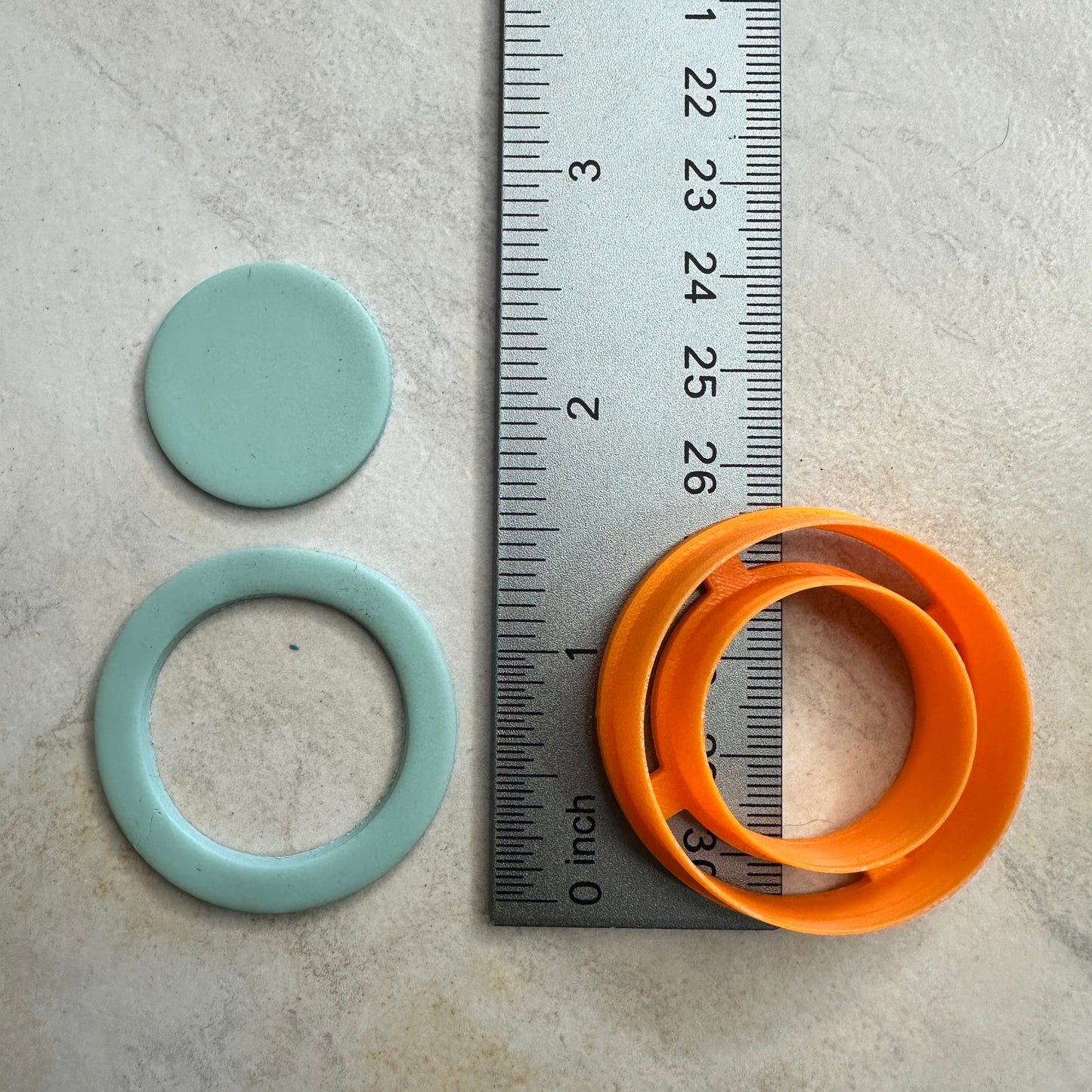 Skinny Round Clay earring cutter | polymer clay skinny link donut and stud cutter
