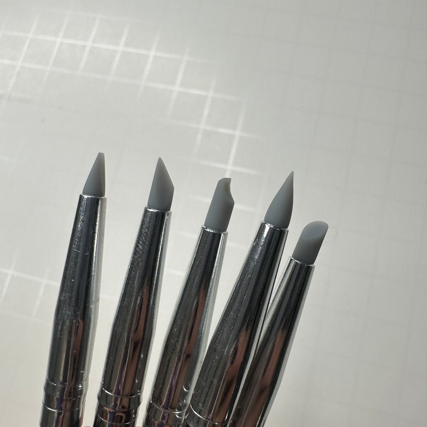 Silicone Tip Sculpting Tool Set – 5-Piece Flexible Clay Shaping Brushes for Polymer Clay & Mixed Media