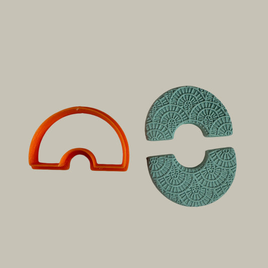 Mod Rainbow 140 Polymer Clay Cutter | Short Arch Shape for Mirrored Earrings & Modern Clay Jewelry