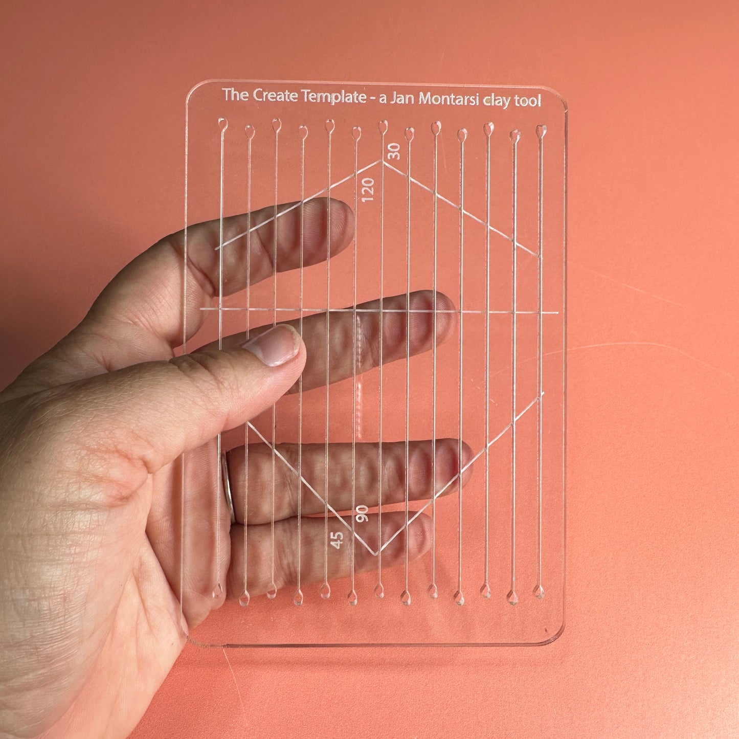 The Create Template for geometric, quilted hexagon, triangle, diamond patterns on clay slabs and veneers
