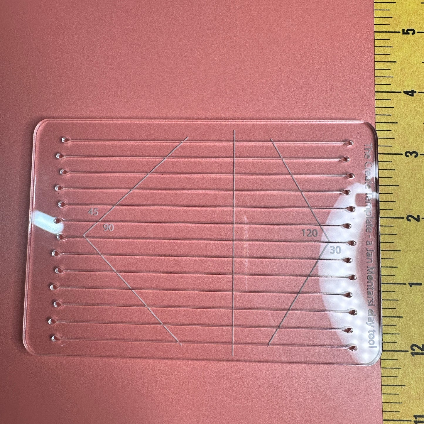 The Create Template for geometric, quilted hexagon, triangle, diamond patterns on clay slabs and veneers