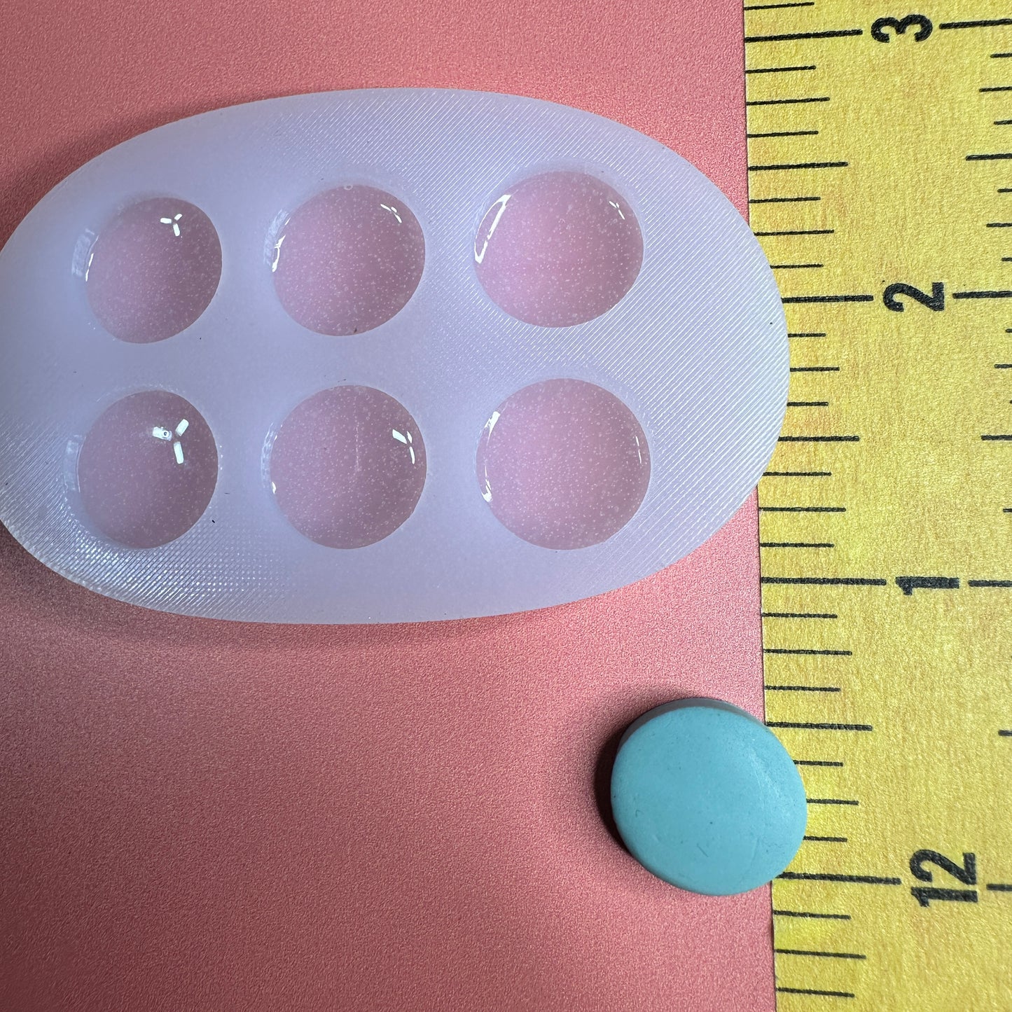 12mm Shiny Cabochon Mold – Round Stud Mold for UV Resin, Liquid Clay & Polymer Clay | Glossy Finish