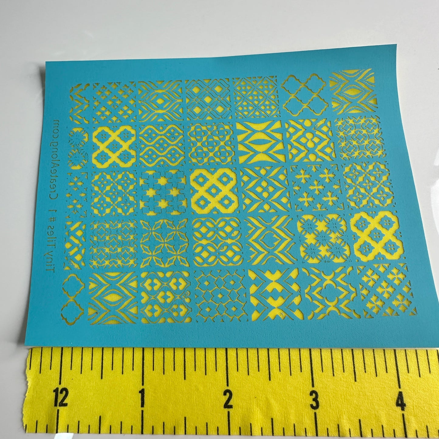 Silkscreen Stencil Tiny Tiles # 1 Multi Image for Polymer Clay and Mixed Media DIY silk screen