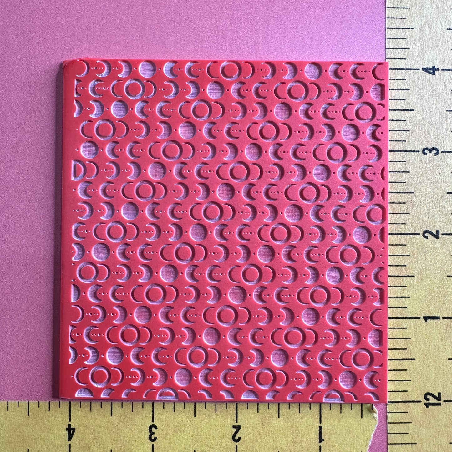 Just A Moon Phase Rubber Stamp Texture Sheet Mat