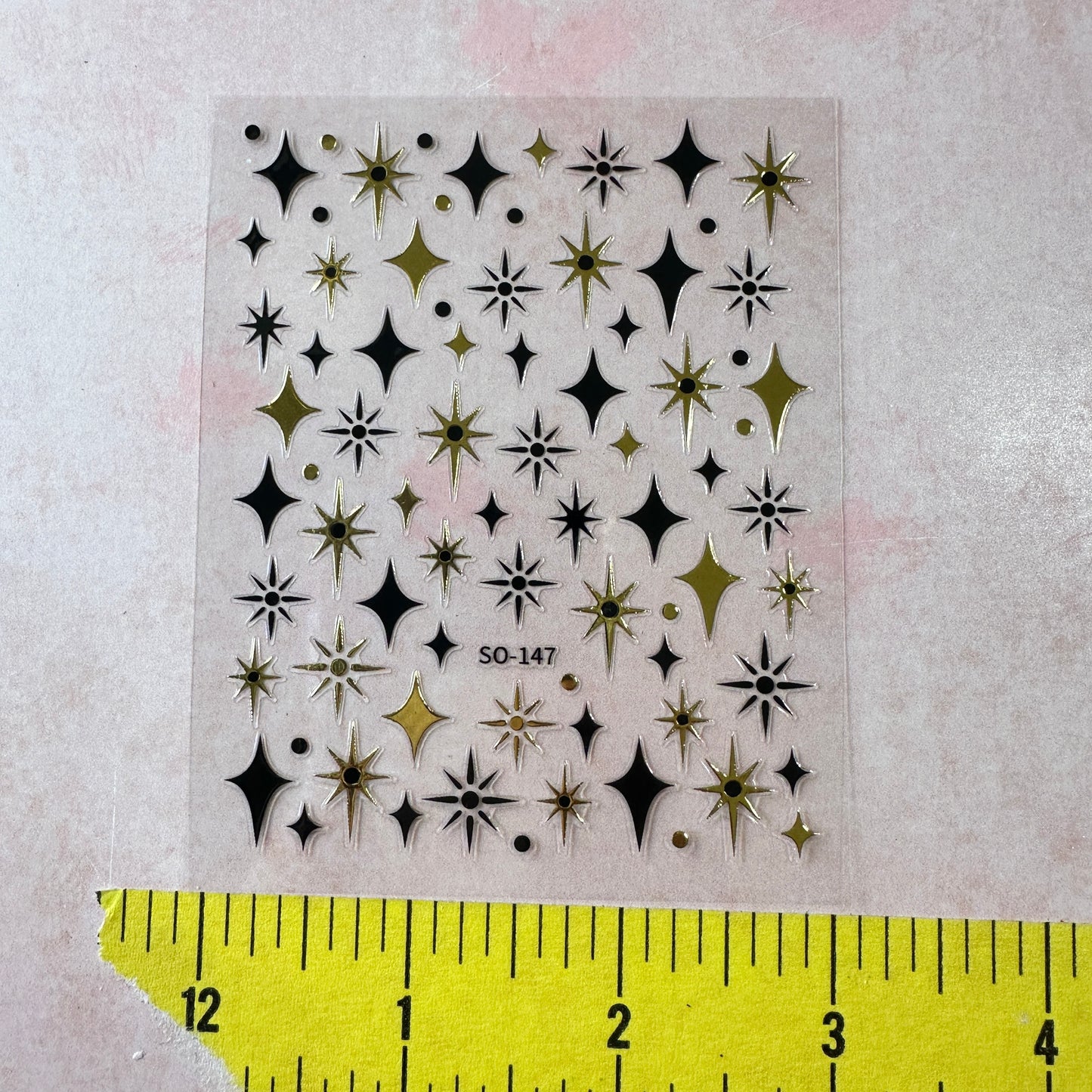 Multi Celestial Sparkle Stickers embed in resin and liquid clay - black + white