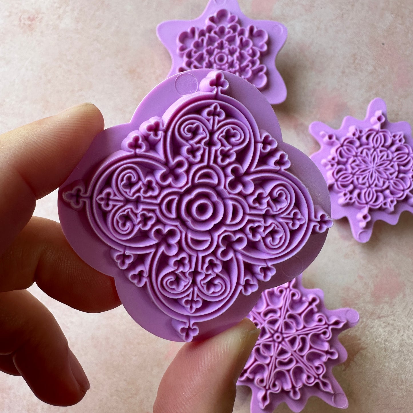 Mandala Press Clay Stamps mokume gane ink pattern