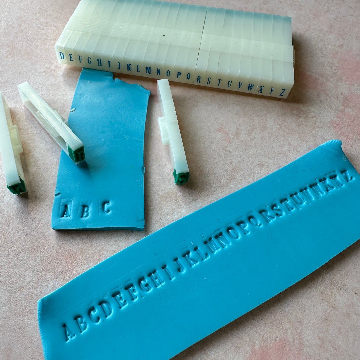 Mini Alphabet 1/8" letter stamp snap set