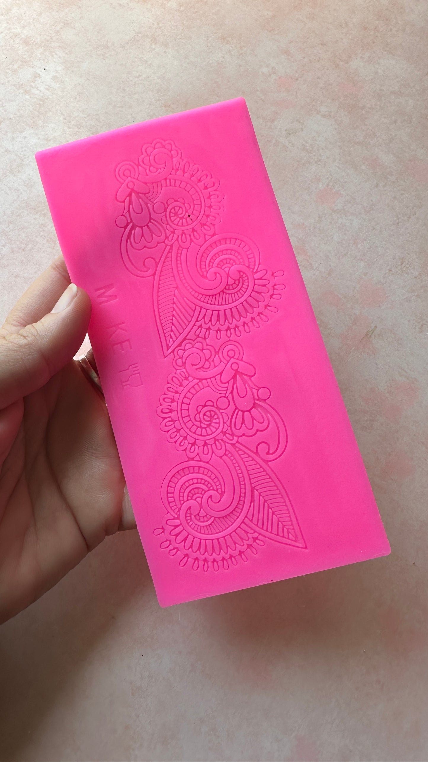 Henna Flowers Silicone sugar mat backfill clay mold