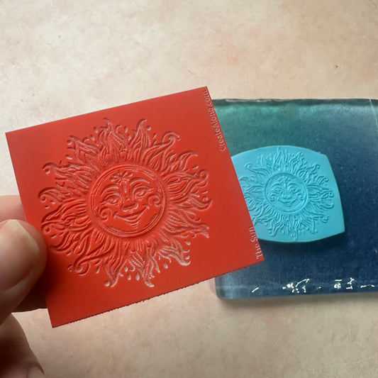 Smiling Sun Celestial element deco stamp clay paper