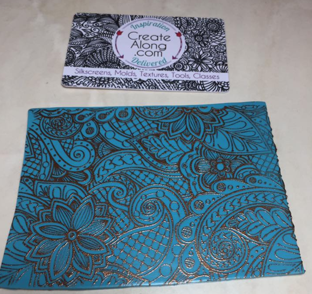 Shadows of Your Love Polymer Clay Silkscreen – Henna-Inspired Floral Pattern | 6x3.5" Silkscreen for Clay & Mixed Media