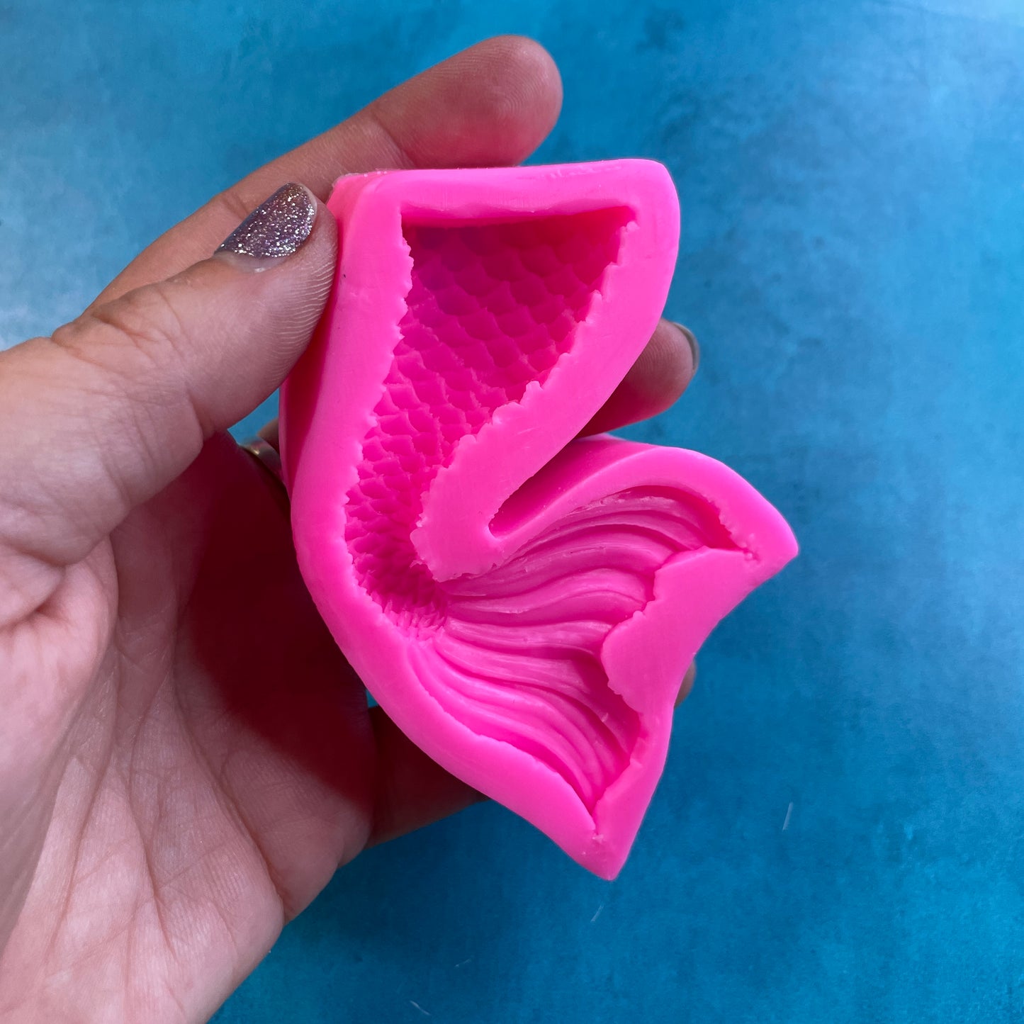 Fabulous Mermaid Tail Small size silicone polymer clay and food safe mold