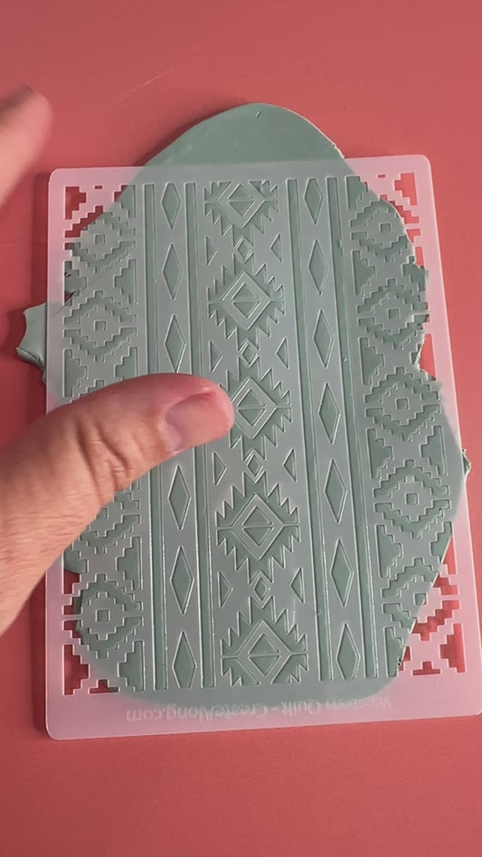 Western Quilt SouthWestern Mylar Stencil 3.5 x 5"