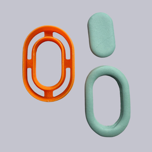 skinny oblong clay earring cutter