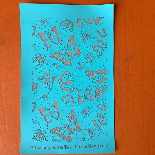 Attracting Butterflies Silkscreen For Crafting For Polymer Clay + Mixed Media