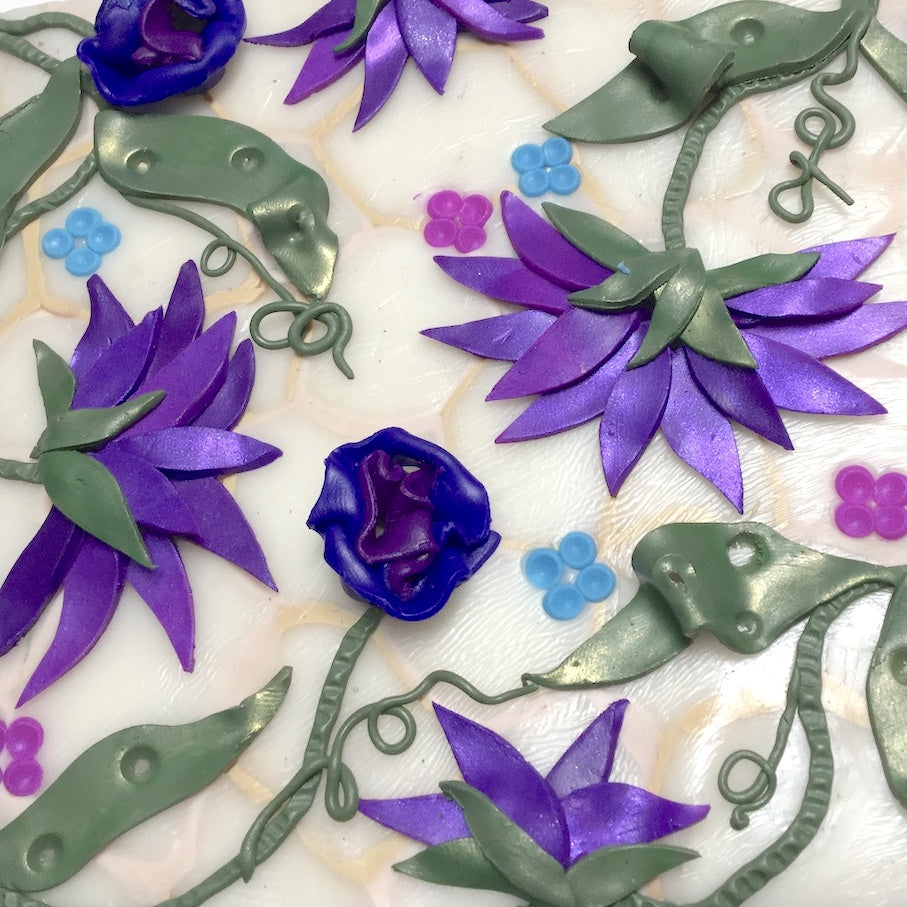 Make a Dimensional Organic Floral Crochet Polymer Clay Slab Online Workshop with Cindi McGee