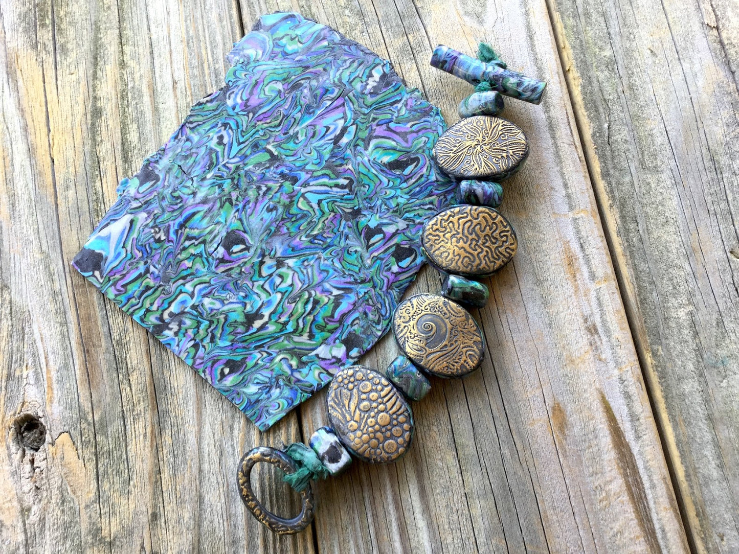 Make a Gorgeous Faux Abalone Slab & Reversible Seahorse Bracelet Online Workshop with Cindi McGee