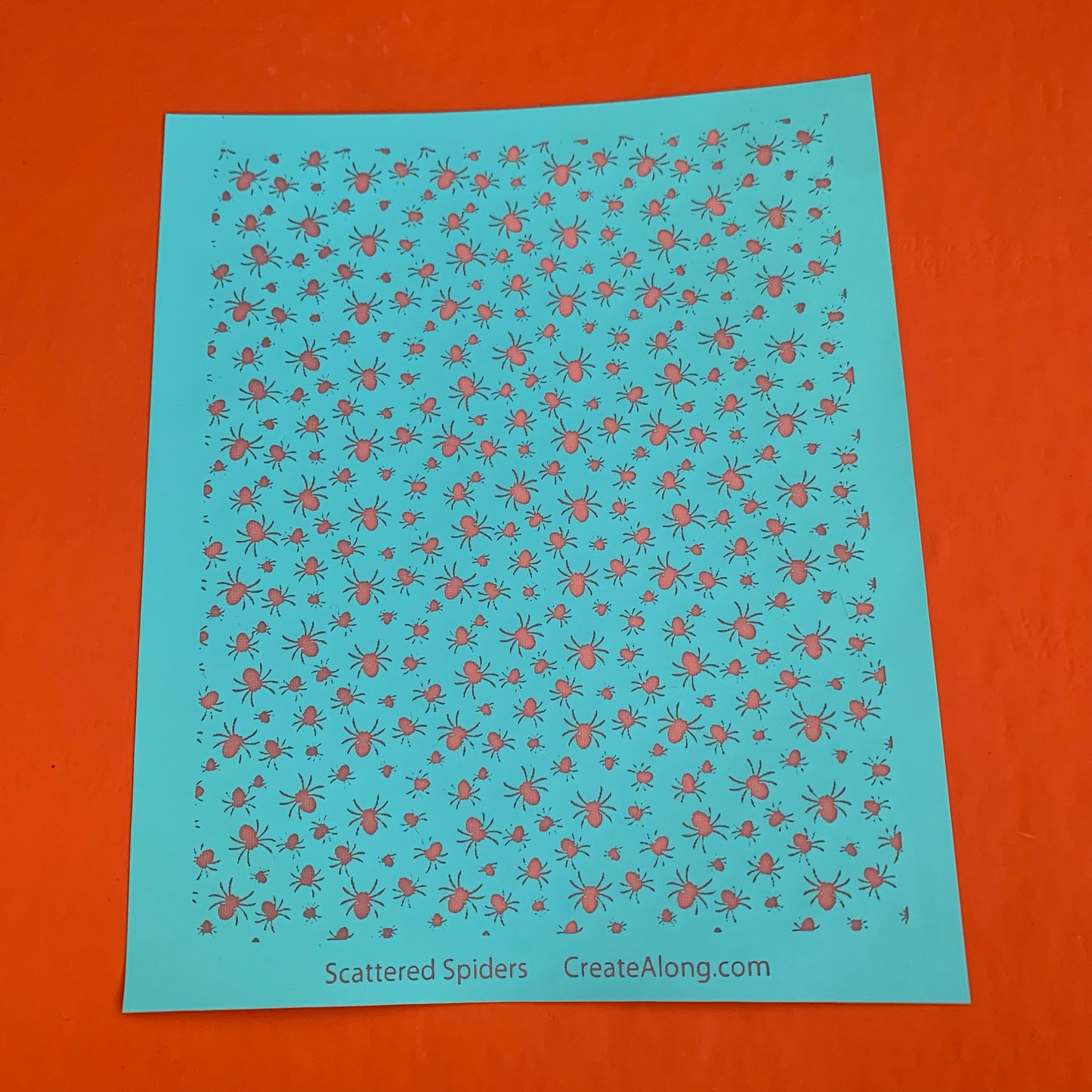 Scattered Spiders Halloween Silk Screen Stencil for Polymer Clay, Art Jewelry, Mixed Media