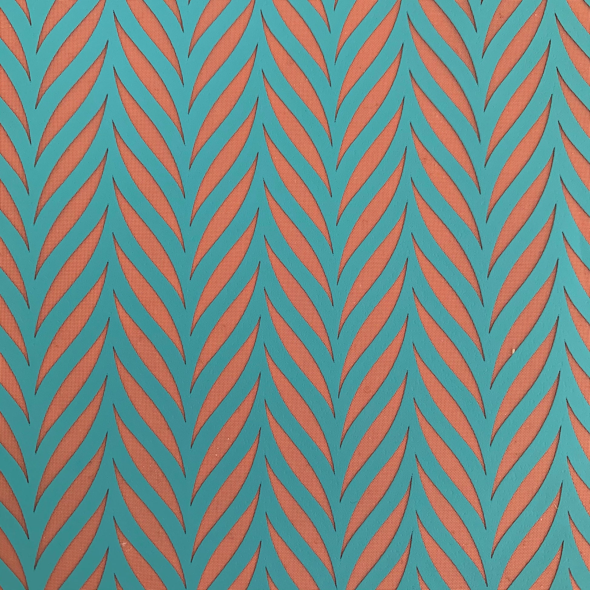 Silk Screen Reach Out and Grow chevron Stencil For Polymer Clay jewelry mixed media