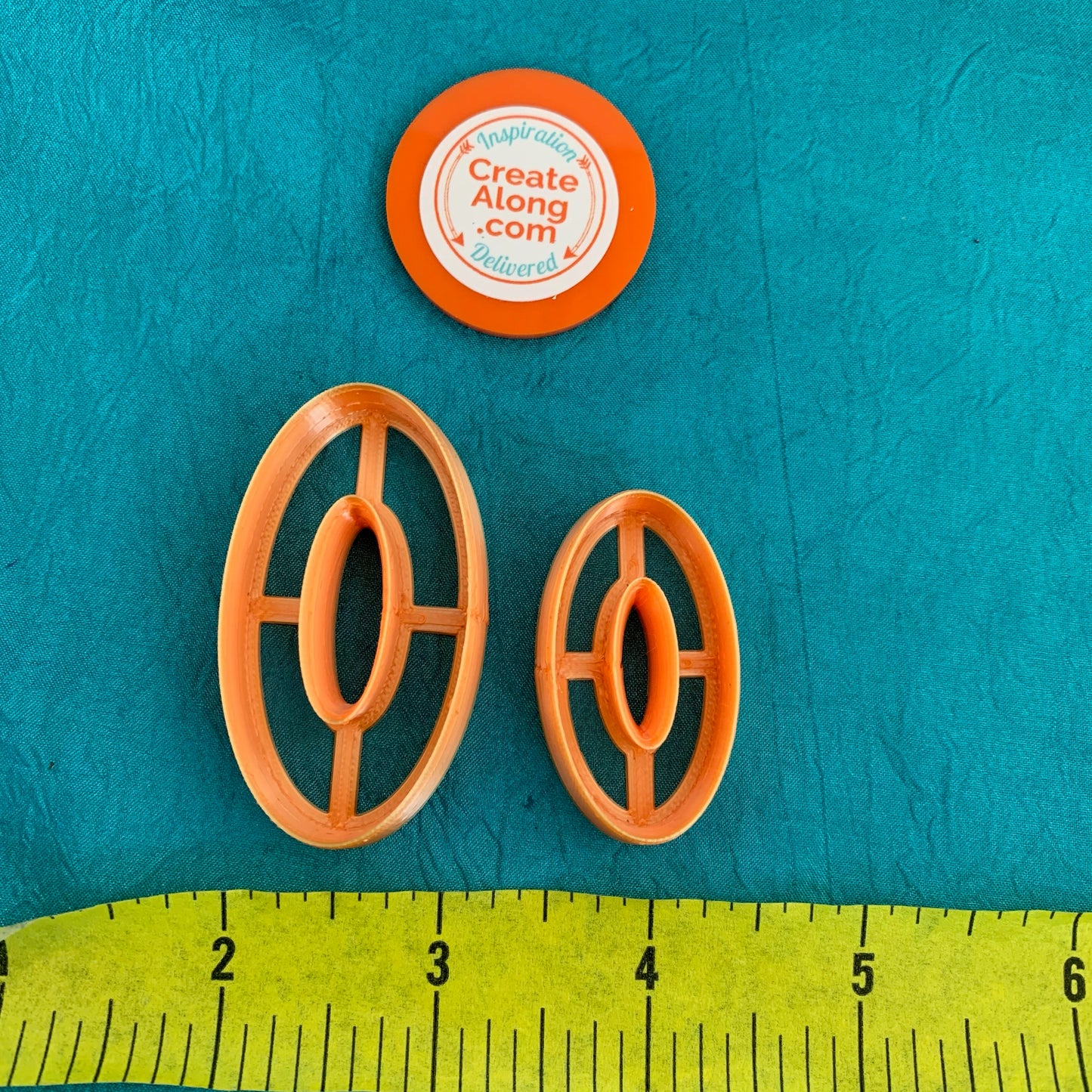 Oblong donut center cut-out ovals polymer clay cutter set jewelry earrings pendant small sharp clay cutters