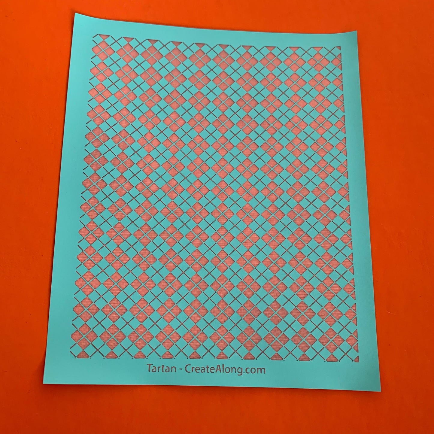 Silk Screen Tartan Scottish kilt Stencil for Polymer Clay, Art Jewelry, Mixed Media