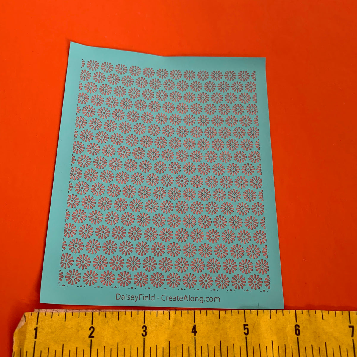 Silk Screen Daisy Field Stencil for Polymer Clay, Art Jewelry, Mixed Media