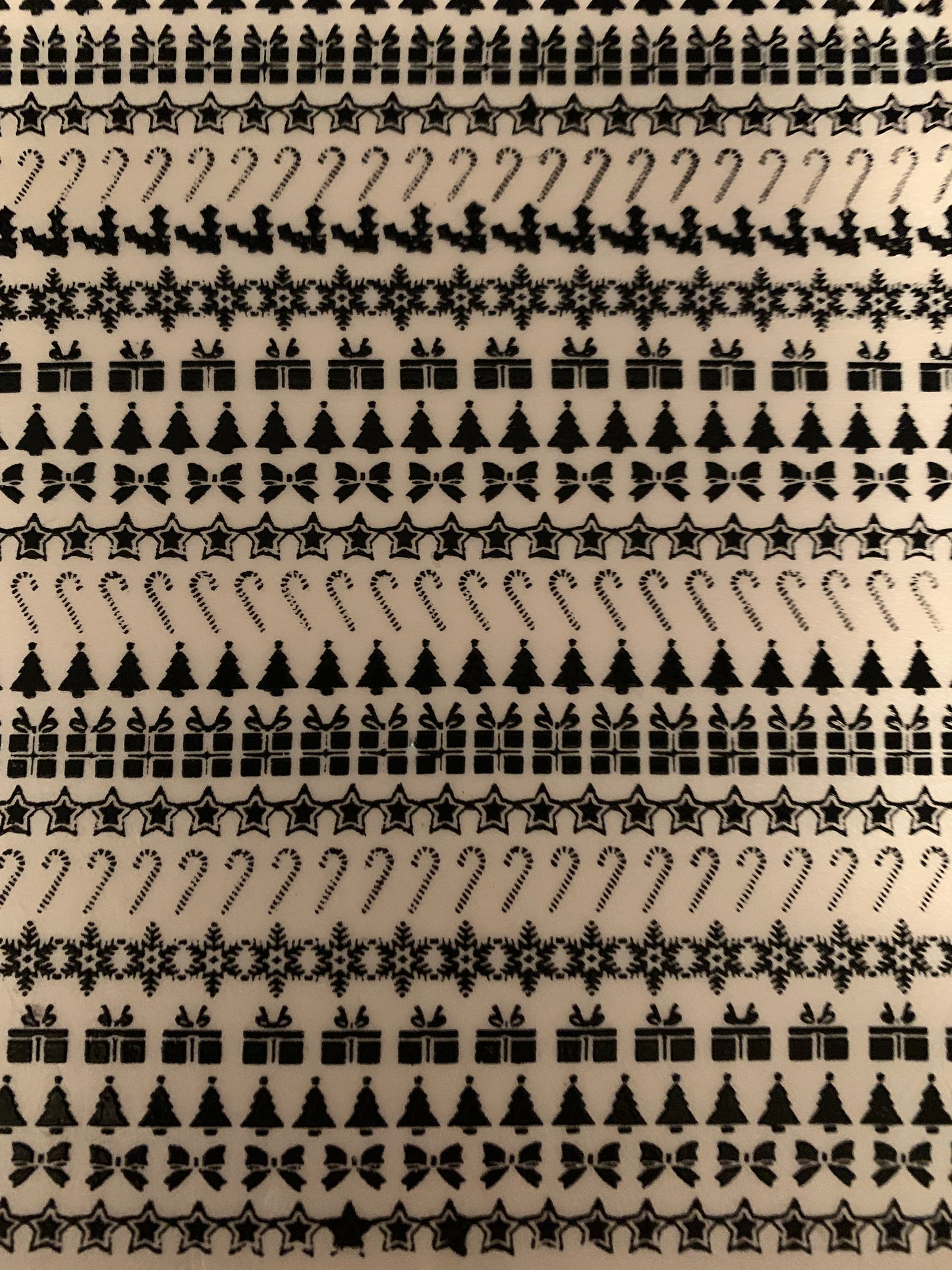 12 Days of Christmas Holiday Christmas trees plants Silk Screen Stencil for Polymer Clay, Art Jewelry, Mixed Media