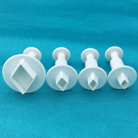 Mini Diamond Plunger 4 graduated sizes Jewelry Sized polymer clay cutters - Polymer Clay TV tutorial and supplies