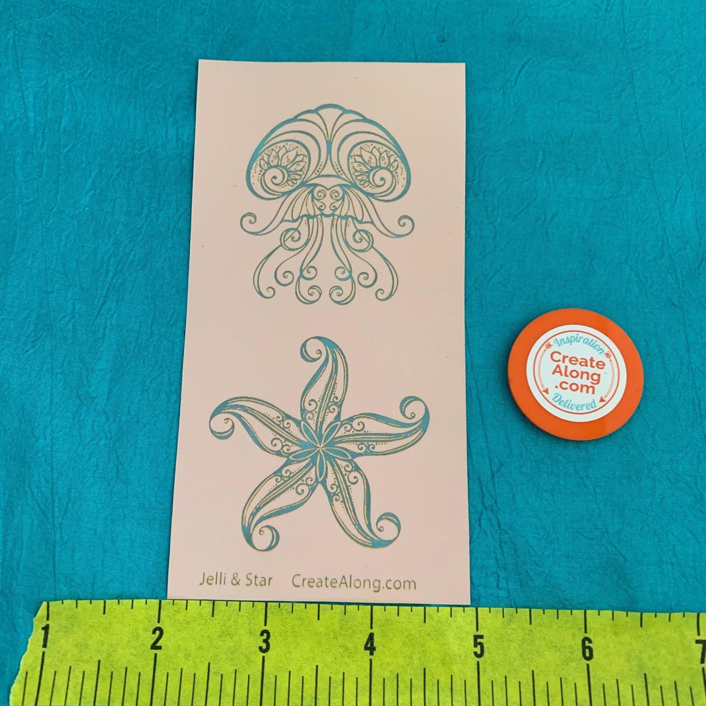 Silkscreen Cindi's Jelli & Star polymer clay Stencil Pattern
