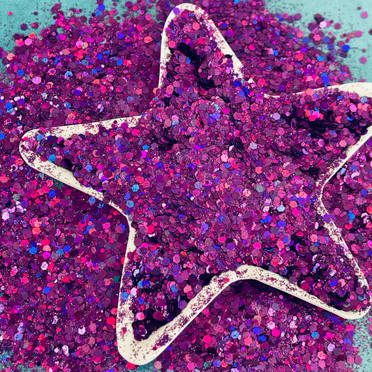 Purple Passion Chunky Holo Glitter for pens candles earrings clay resin mugs slime tumblers nail art 2 oz