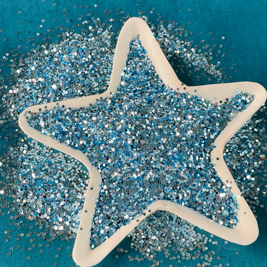 Shimmering Lights Blue Clear Reflective Glitter for pens candles earrings clay resin mugs slime tumblers nail art 2 oz