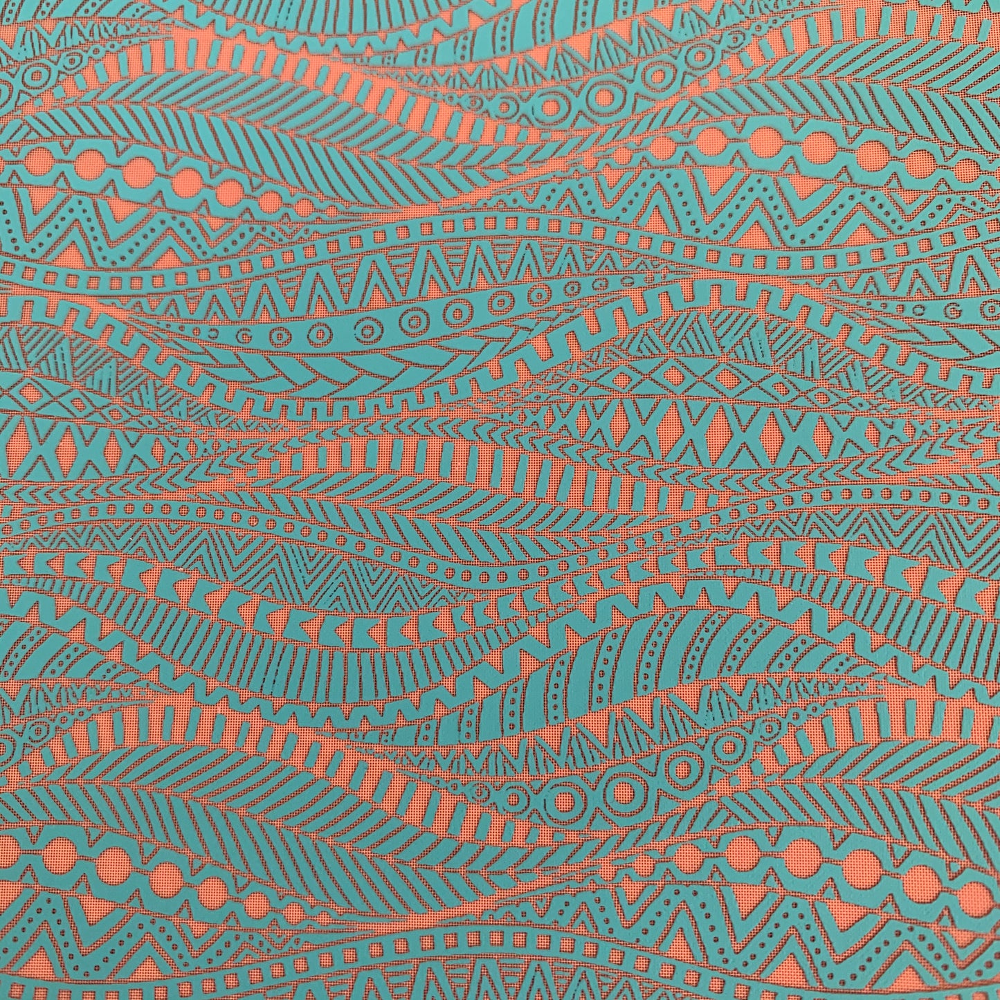 Silkscreen Stencil Tribal Flow SLAB boho chic design For Polymer Clay Mixed Media