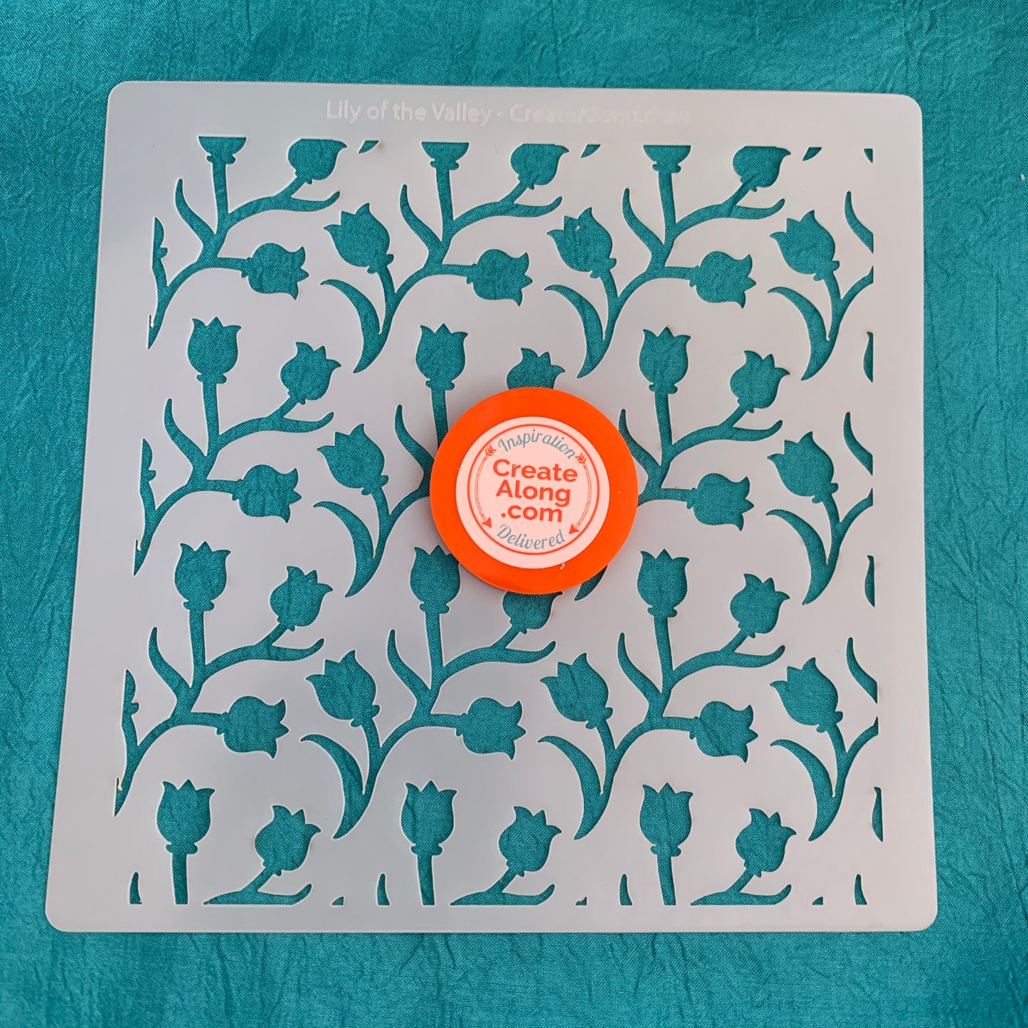 Lily of the Valley Flowers Mylar Stencil texture sheet for polymer clay earrings art jewelry mixed media