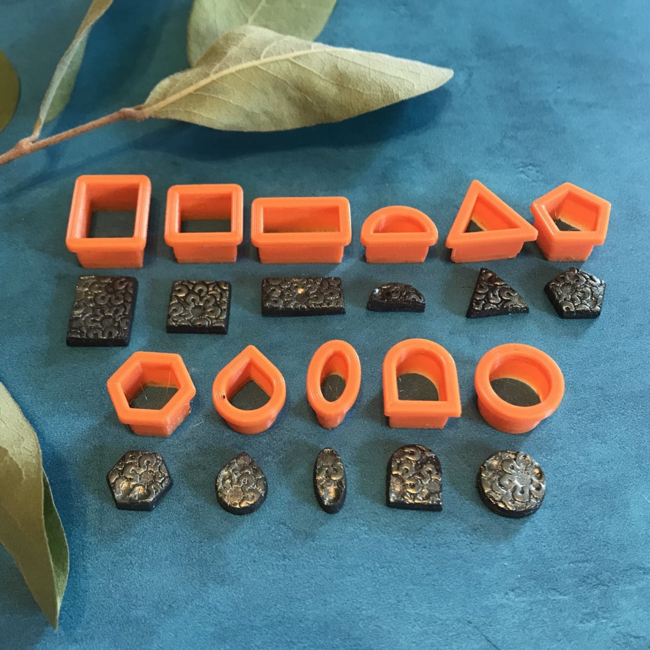 Geo Earring Stud polymer Clay Cutters Mini small 11 basics geometric