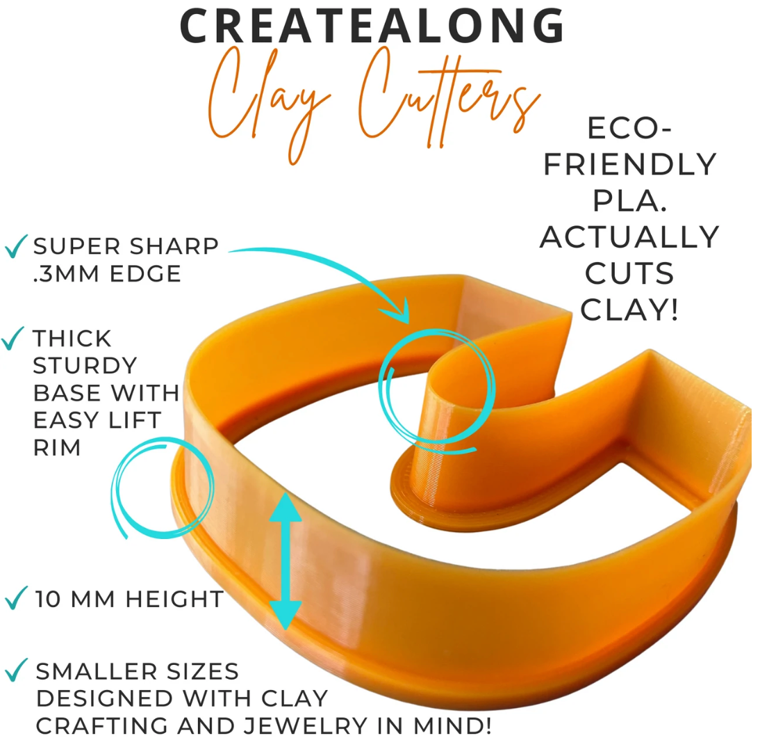 Bellflower Drop polymer clay cutter set jewelry earrings pendant small sharp clay cutters