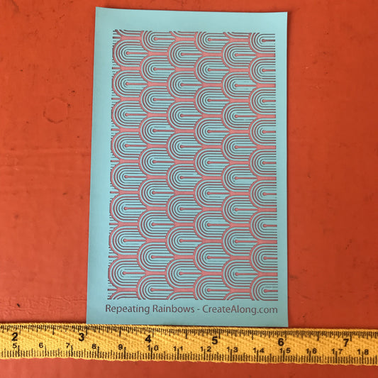 Repeating Rainbows Silkscreen For Crafting For Polymer Clay + Mixed Media