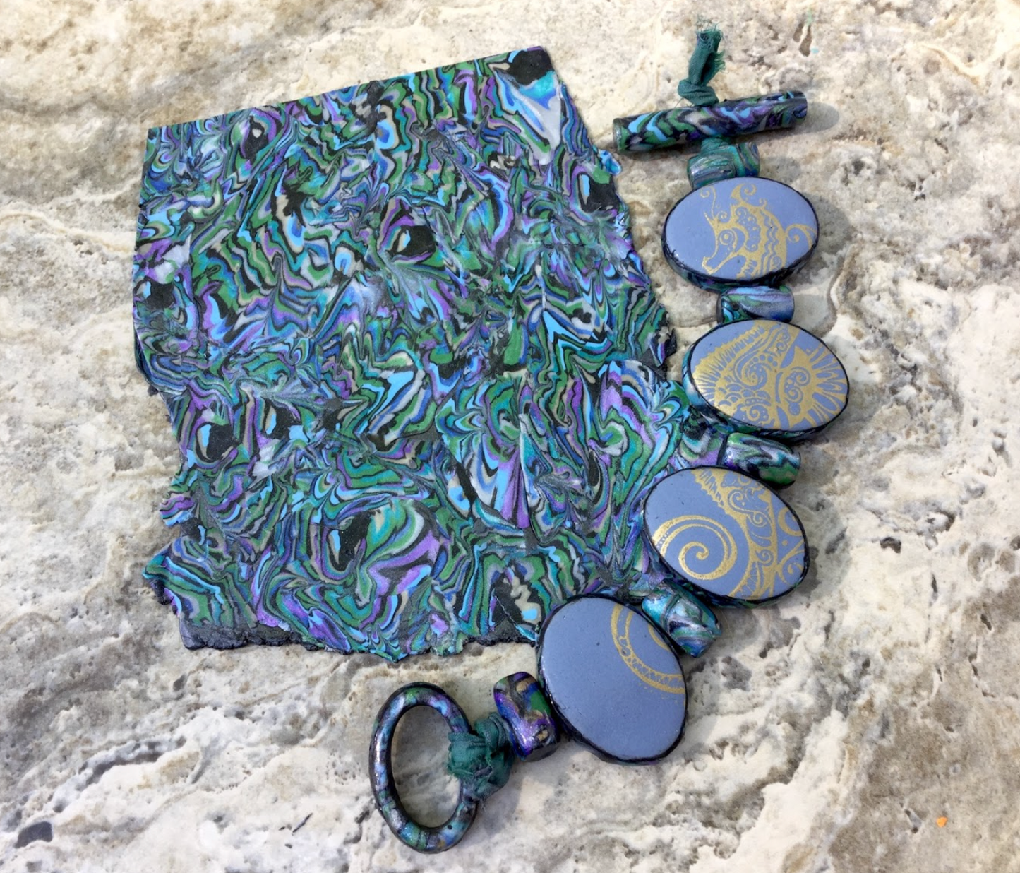 Make a Gorgeous Faux Abalone Slab & Reversible Seahorse Bracelet Online Workshop with Cindi McGee