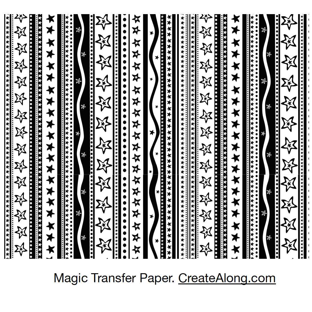 Digital Stars & Stripes Image Transfer PDF for creating images on raw polymer clay and for use with Magic Transfer Paper