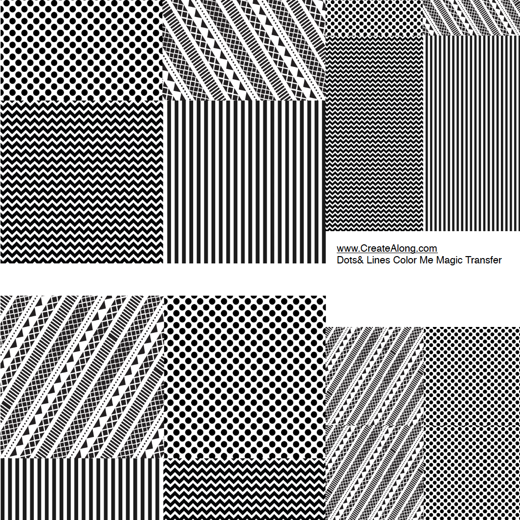 Digital Dots & Lines Image Transfer PDF for creating images on raw polymer clay and for use with Magic Transfer Paper
