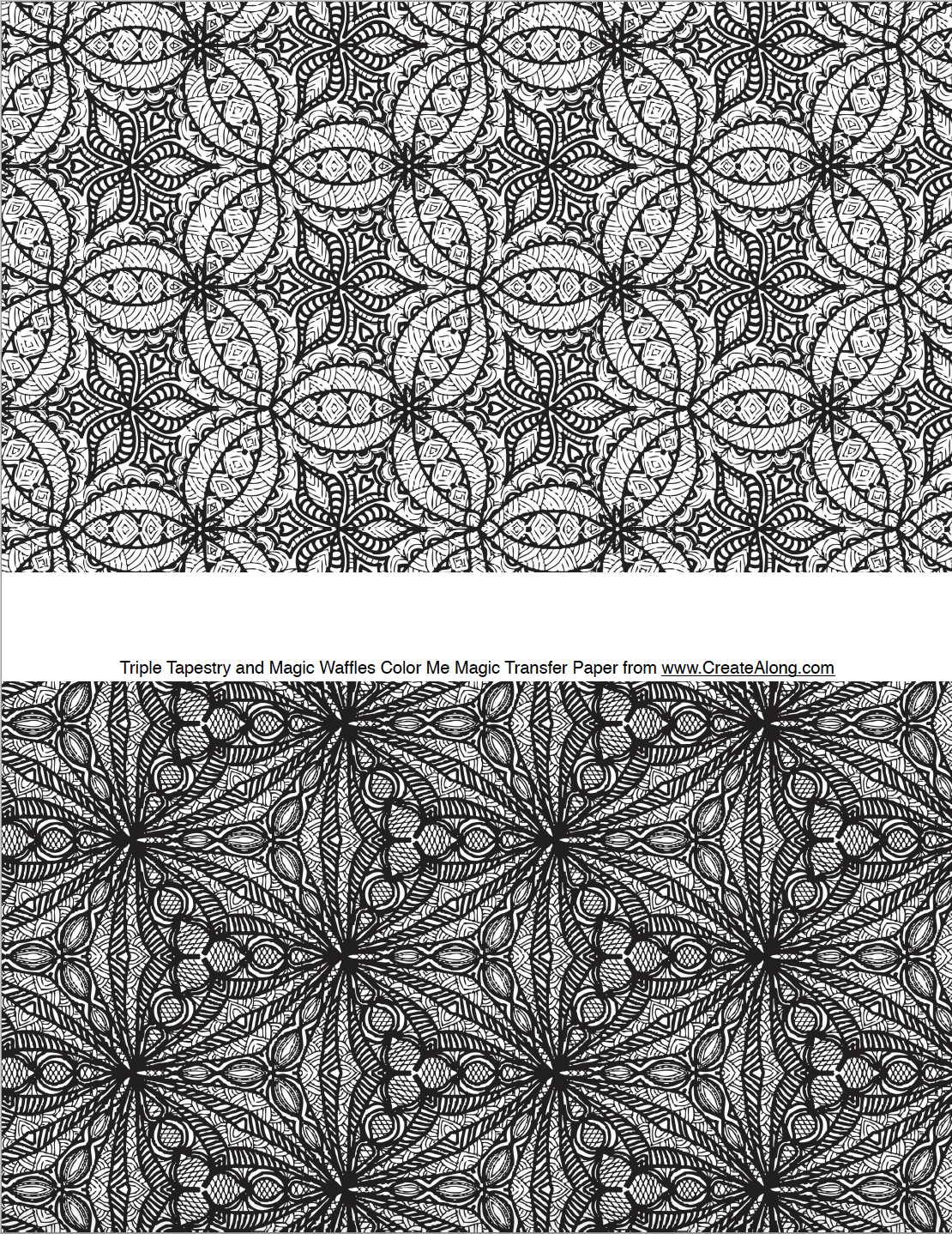 Digital Triple Tapestry & Magic Waffles Image Transfer PDF for creating images on raw polymer clay and for use with Magic Transfer Paper