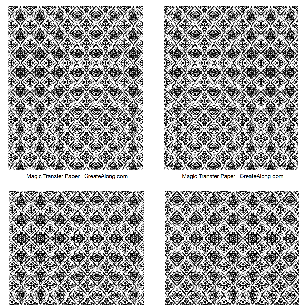 Digital Floral Print Image Transfer PDF for creating images on raw polymer clay and for use with Magic Transfer Paper