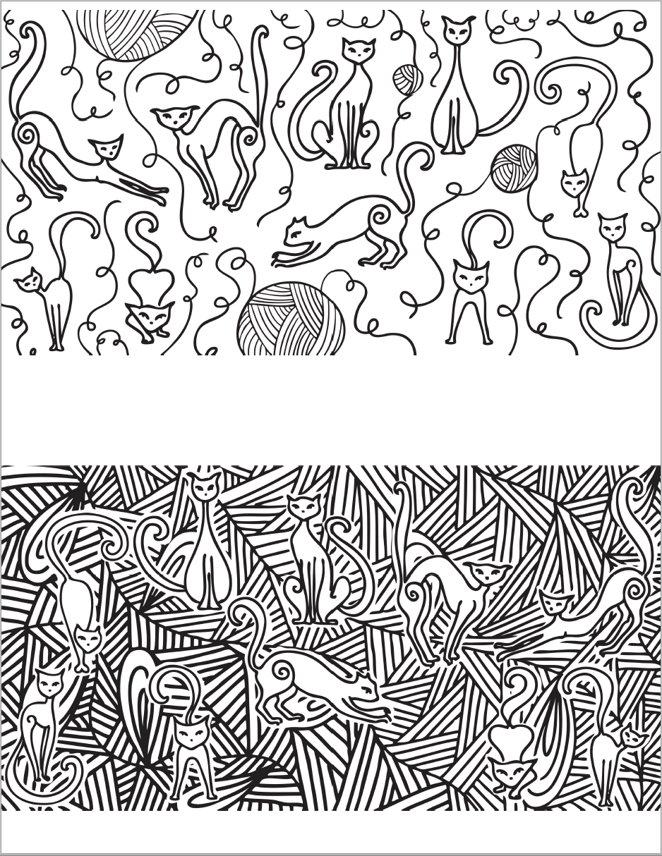 Digital Feline Fun Transfer PDF for creating images on raw polymer clay and for use with Magic Transfer Paper