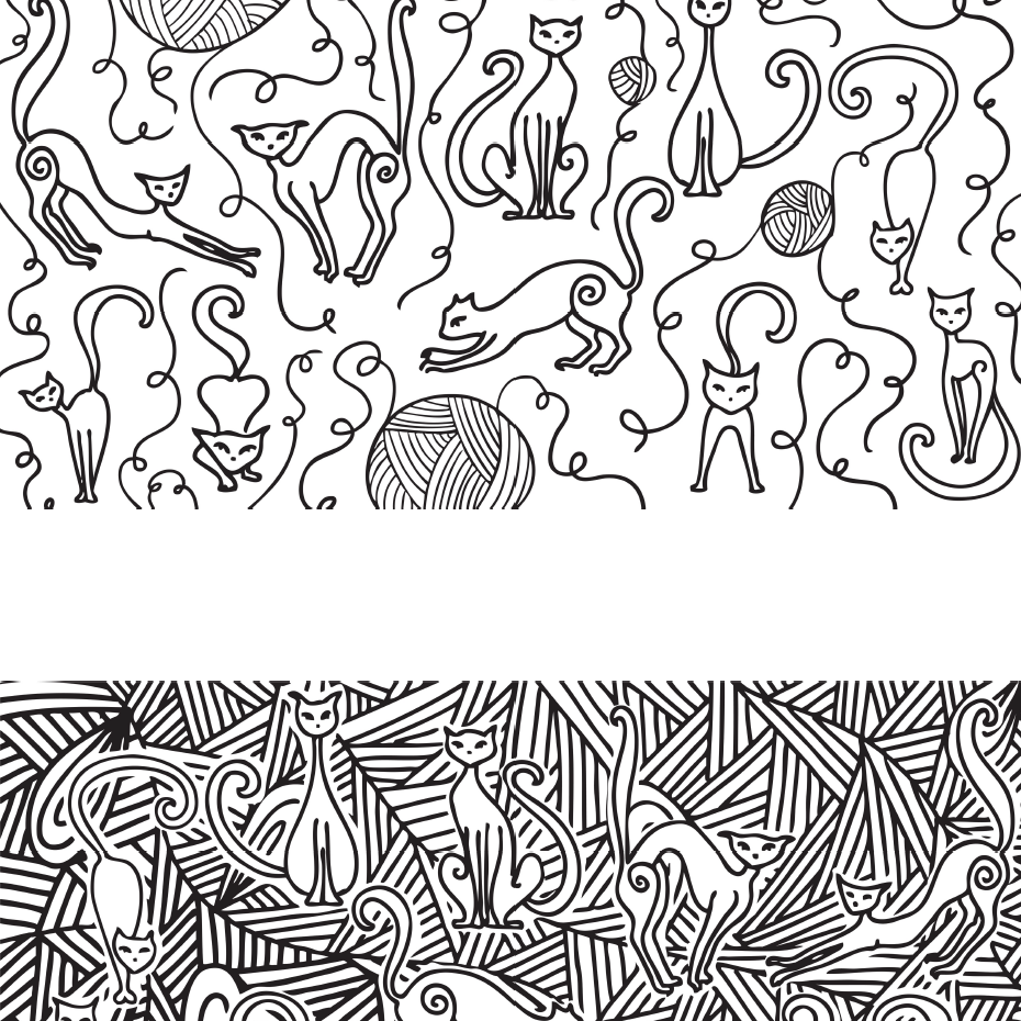 Digital Feline Fun Transfer PDF for creating images on raw polymer clay and for use with Magic Transfer Paper