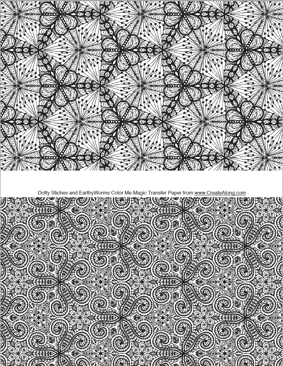 Digital Dotty Stitches & Earthy Worms Image Transfer PDF for creating images on raw polymer clay and for use with Magic Transfer Paper