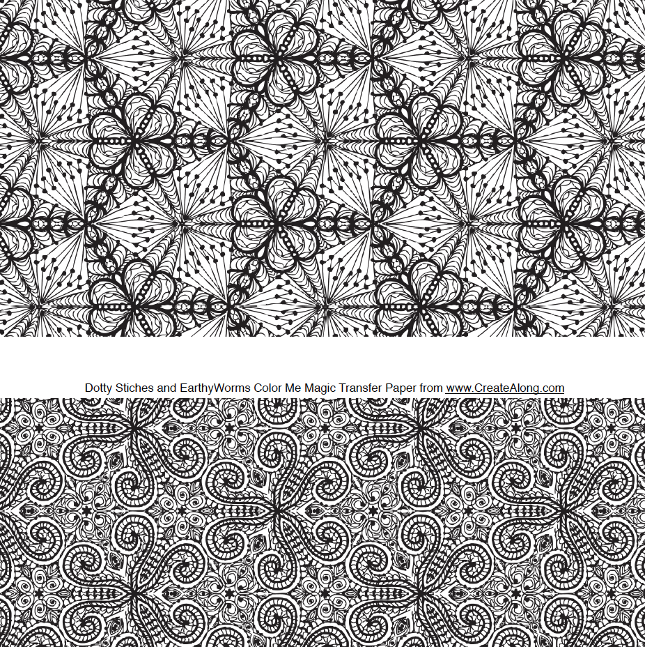 Digital Dotty Stitches & Earthy Worms Image Transfer PDF for creating images on raw polymer clay and for use with Magic Transfer Paper